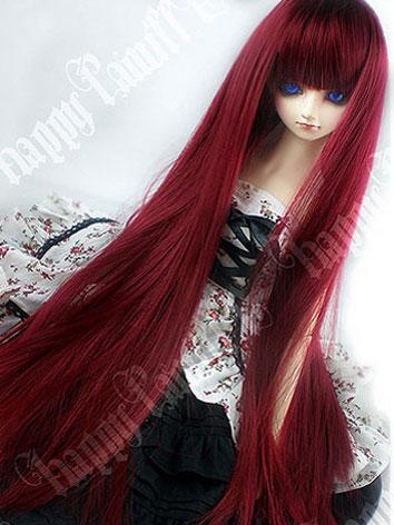 BJD Wig red long Straight Wig for SD/MSD Ball Jointed Doll