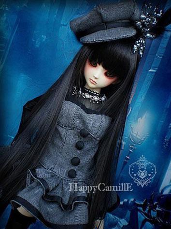 BJD Wig long black for SD/MSD/YSD Ball Jointed Doll