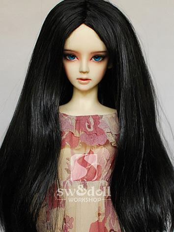 BJD Wig Black Long Straight Hair Wig JW067 for SD/MSD Ball Jointed Doll