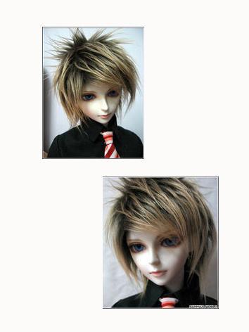 BJD Wool Wig Black&Gold Short Wig for SD/MSD/YSD Ball Jointed Doll