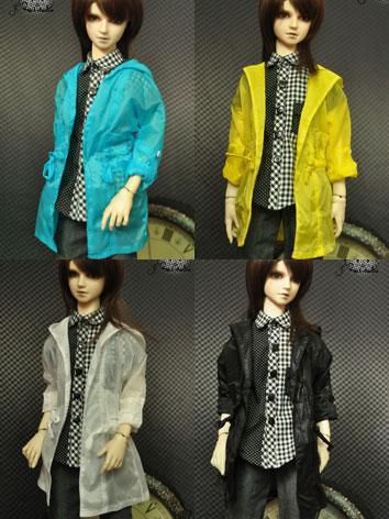 BJD Clothes Black/White/Yellow/Blue Raincoat for 70cm/SD/MSD Ball-jointed Doll