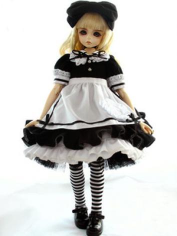 BJD Clothes Black and white...