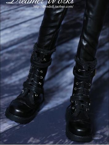 Bjd Shoes Black Boots for 70cm/SD/MSD Ball-jointed Doll