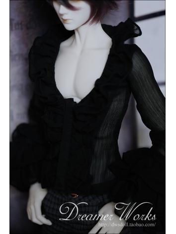 BJD Clothes White/Black Shirt Boy for 70cm/SD/MSD Ball-jointed Doll