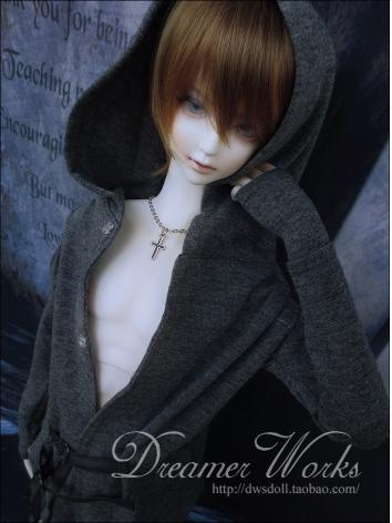 BJD Clothes Gray Jacket Boy for 70cm/SD/MSD Ball-jointed Doll