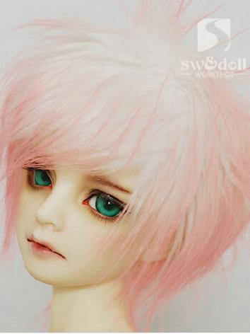 BJD Wool Wig Pink 81 for SD/MSD/YO-SD Size