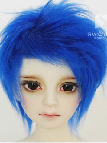 BJD Wool Wig Blue 87 for SD/MSD/YO-SD Size