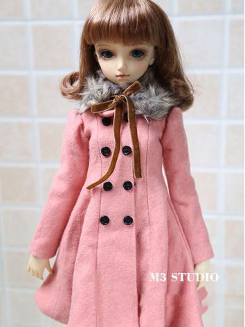 BJD Clothes Pink Coat for S...