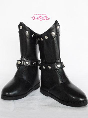 BJD Shoes Black Rivet Short Boots for 