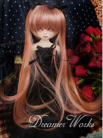 BJD Long Orange Bunches Wig for SD/MSD Size Doll Ball-jointed doll