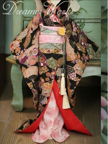 BJD Clothes Kimono Fanning ...