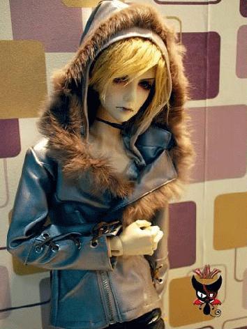 BJD Clothes Boy Leather Jacket for MSD/SD/SD17/70cm Size Ball-jointed Doll