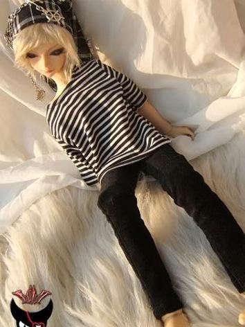 BJD Clothes Boy Stripe T-shirt for MSD/SD/SD17/70cm Size Ball-jointed Doll