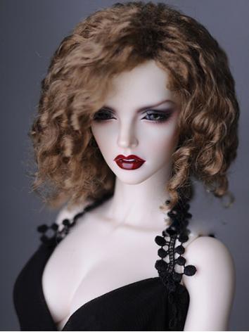 BJD Boy/Girl Wigs Brown Short Curly Hair for SD Size Ball-jointed Doll