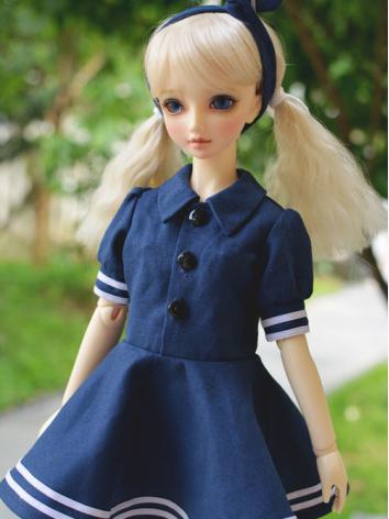 BJD Clothes Girl's Sailor Dress A115 for MSD/SD Size Ball-jointed Doll