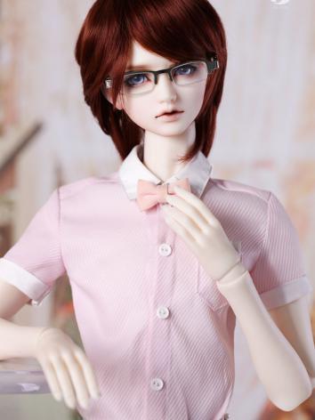 【Limited Edition】Bjd Clothes 70+ fashion short sleeve shirt/Pink CL140521 for 70+ Ball-jointed Doll
