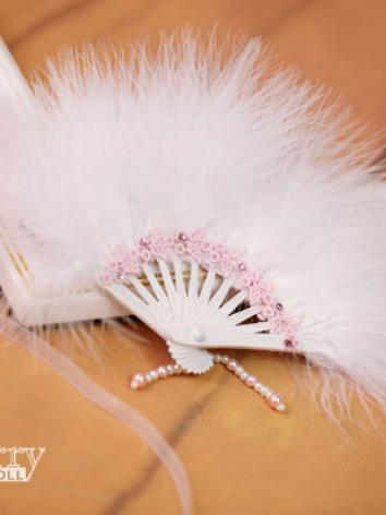BJD 1/3 Palace white feather fan JE314095 for SD Ball-jointed doll