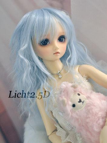 BJD Girl Blue Curly Wig for SD/MSD/YSD Size Ball-jointed Doll