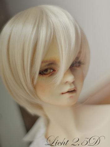 BJD Boy/Girl Light Gold Short Wig for SD/YSD Size Ball-jointed Doll