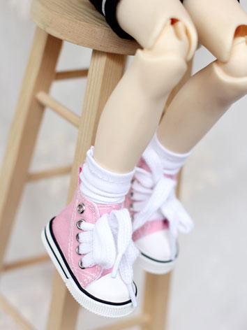 Bjd Shoes Girl Pink/Purple/Black Leisure Shoes for MSD Size Ball-jointed Doll