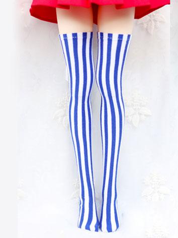 Bjd Socks Boy/Girls Red/Blue Stripe High Socks for SD/MSD/YSD Ball-jointed Doll