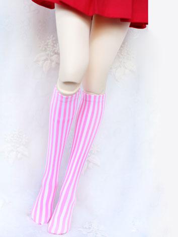 Bjd Socks Boy/Girls Pink Knee Socks for SD/MSD/YSD Ball-jointed Doll