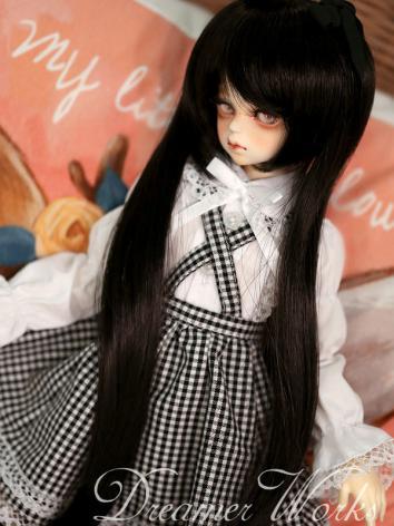BJD Girl Black Wig for SD/MSD Size Ball-jointed Doll