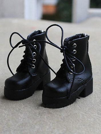 Bjd Shoes Boy/Girl Black/White Short Boots 8233 for MSD Size Ball-jointed Doll