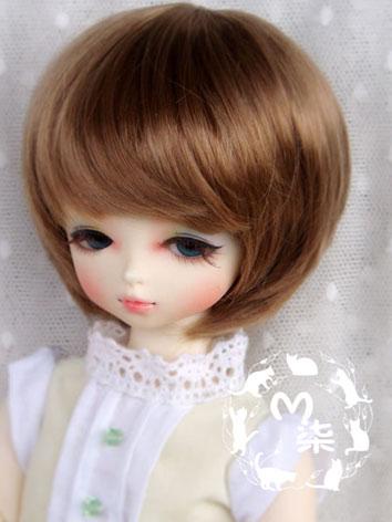 BJD Wig Brown Short Wig for YSD Size Ball-jointed Doll