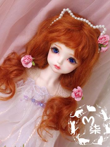 BJD Wig Orange Mohair Curly Wig for MSD/SD/YSD Size Ball-jointed Doll