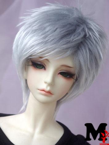 BJD Wool Wig Gray Short Wig for YSD/MSD/SD Size Ball-jointed Doll
