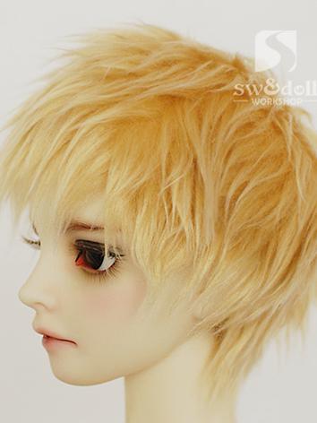 BJD Wool Wig Yellow Short Wig for SD/MSD/YSD Ball Jointed Doll