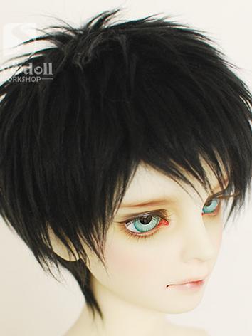 BJD Wool Wig Black Short Wig for SD/MSD/YSD Ball Jointed Doll