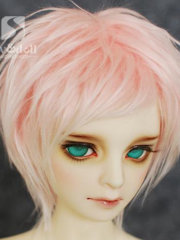 BJD Wool Wig Pink Short Wig for SD/MSD/YSD Ball Jointed Doll