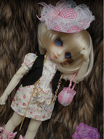 BJD Wig Black/Gold Short Wig for SD/MSD/YSD Size Ball-jointed Doll