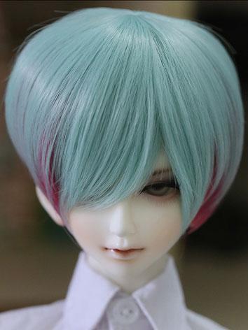 BJD Wig Light Blue Short Wig for SD/MSD Size Ball-jointed Doll