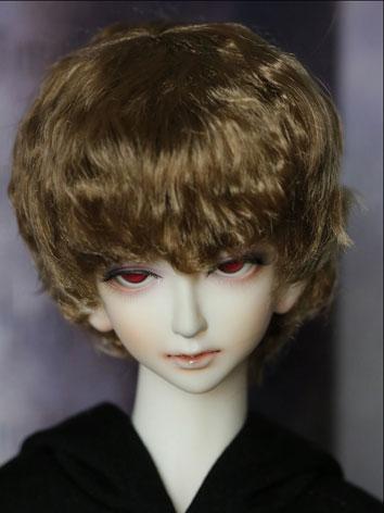 BJD Wig Brown Short Curly Wig for SD Size Ball-jointed Doll