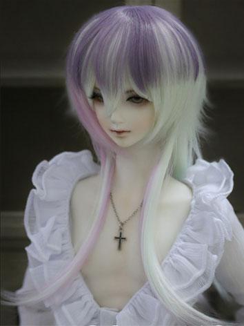 BJD Wig Male/Female Purple&white Multi color Long Wig for SD Size Ball-jointed Doll