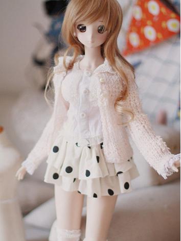 BJD Clothes Pink Cardigan Suit for SD/MSD Ball-jointed Doll