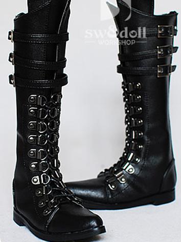 Bjd Shoes Black/White/Brown High Boots 【S104】for 70cm/SD Size Ball-jointed Doll