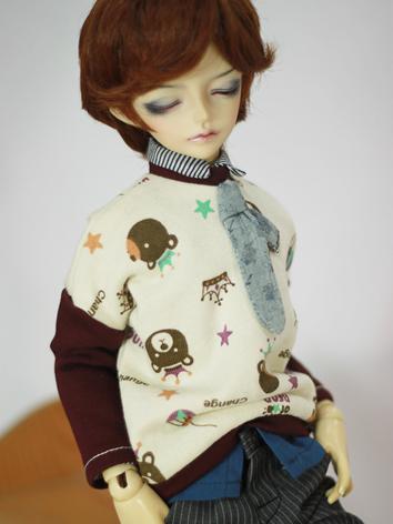 BJD Clothes Male/Female Cute T-shirt for MSD Ball-jointed Doll