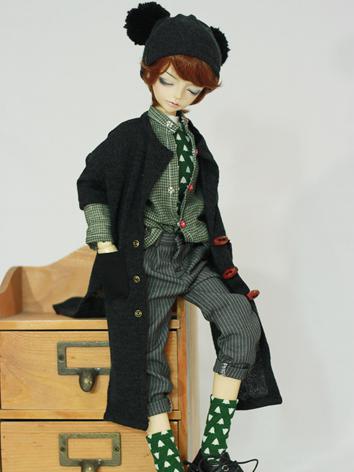 BJD Clothes Male Black Cardigan Suit for MSD Ball-jointed Doll