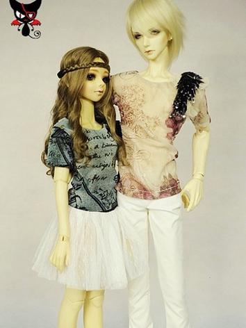 BJD Clothes Girl/Boy T-shirt for SD17/MSD/SD Size Ball-jointed Doll