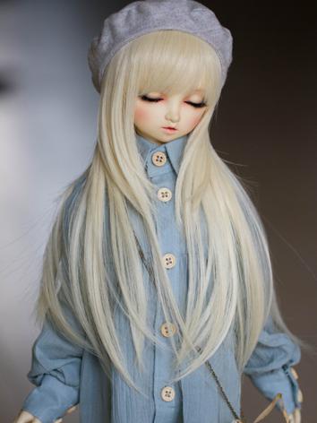 BJD Male/Female Light Gold Hair Wig for SD Size Ball-jointed Doll