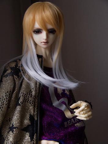 BJD Male/Female Yellow&White Hair Wig for SD Size Ball-jointed Doll