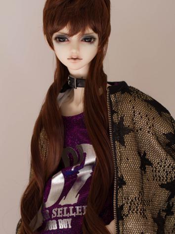 BJD Male/Female Dark Brown Hair Wig for SD Size Ball-jointed Doll