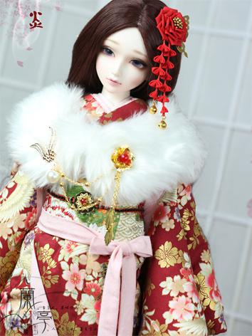 BJD Clothes Boy/Girl Red Kimono Set [Heyan] for 75cm/70cm/SD/MSD Ball-jointed Doll