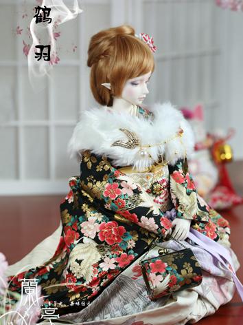 BJD Clothes Boy/Girl Black Kimono Set [Heyu] for 75cm/70cm/SD/MSD Ball-jointed Doll