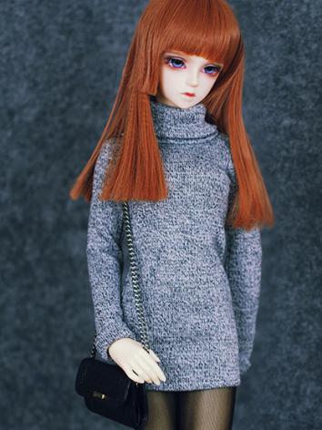 BJD Clothes Girl Gray Long Sweater for MSD/SD Ball-jointed Doll