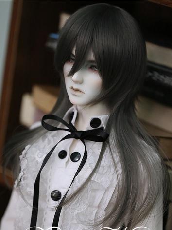 BJD Wig Male Gray Long Wig for SD/MSD Size Ball-jointed Doll